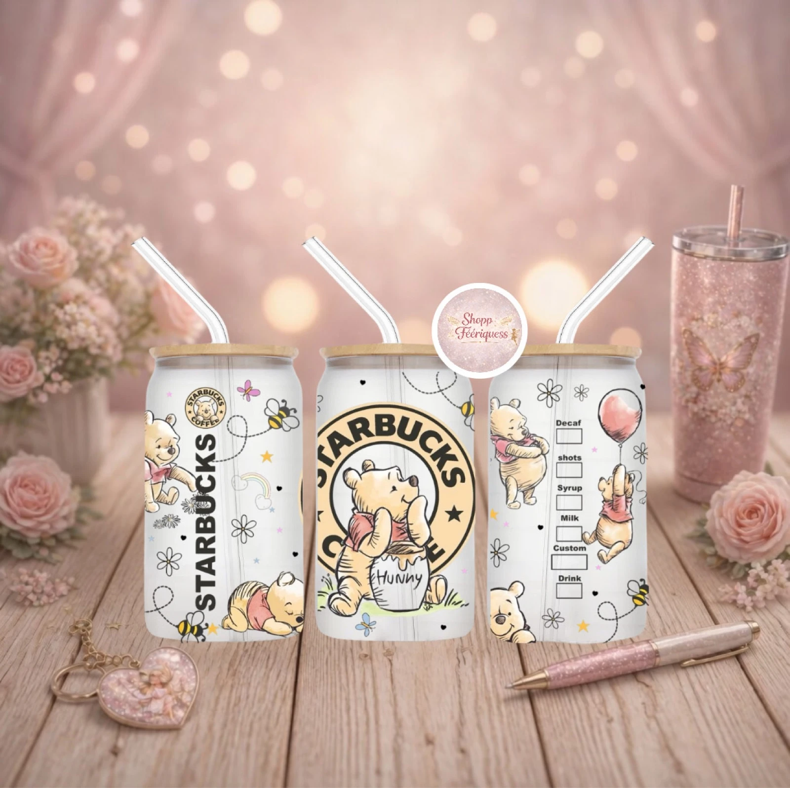 Winnie Starbucks - Gobelet en verre